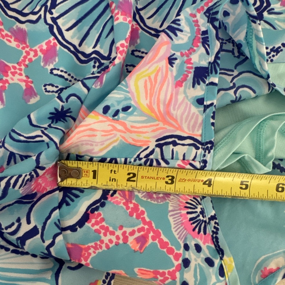 LILLY PULITZER BALI BLUE ONCE UPON A TIDE OCEAN TRAIL SHORTS SIZE S WOMEN'S - Picture 11 of 12